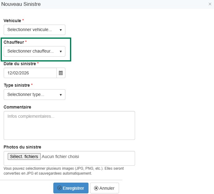 identification de chauffeur